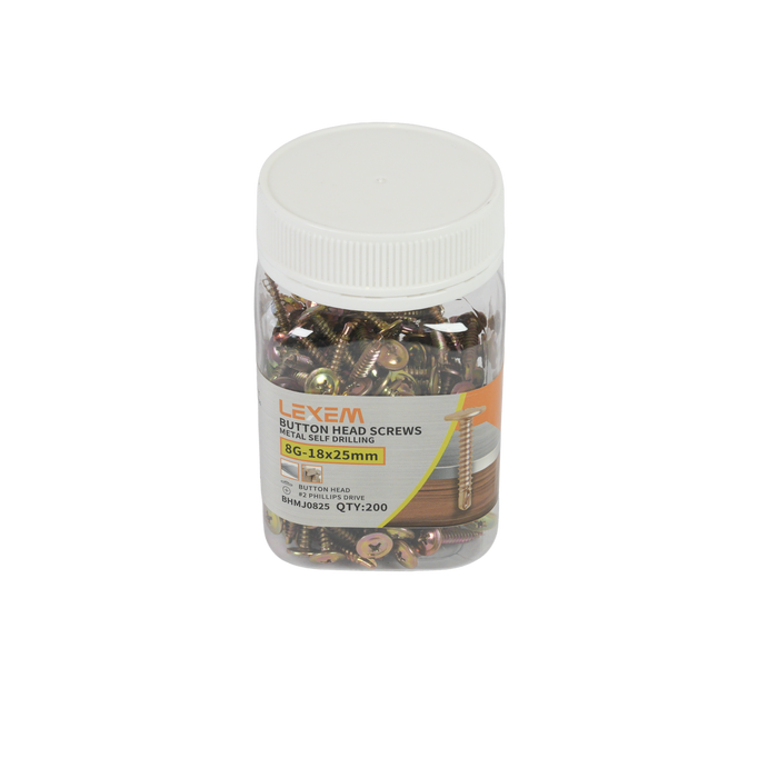 Button Head Screws - Self Drilling Phillips Drive