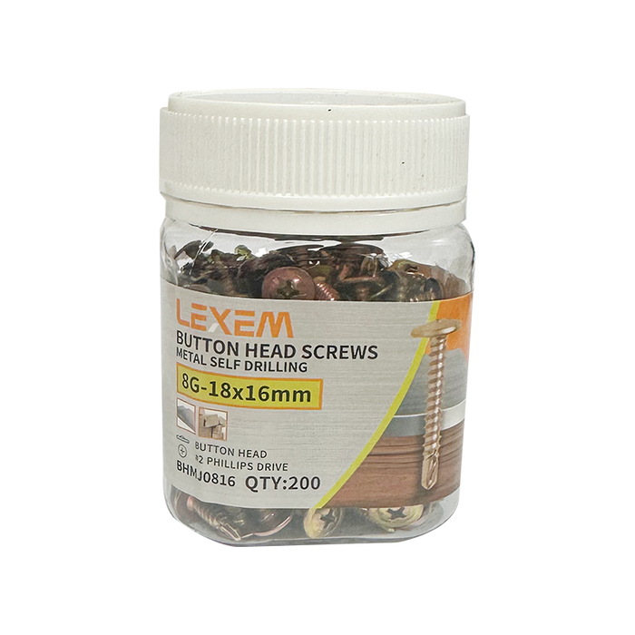 Button Head Screws - Self Drilling Phillips Drive