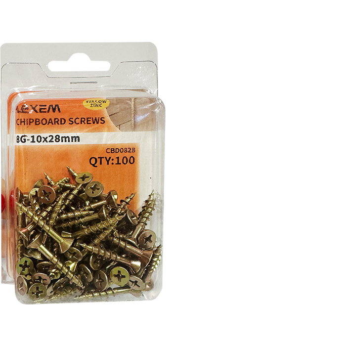 Chipboard Screw: Phillips Drive - Countersunk - Ribbed