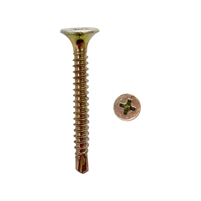 Budge Self Drilling Screw Yellow Zinc 200pcs/Jar