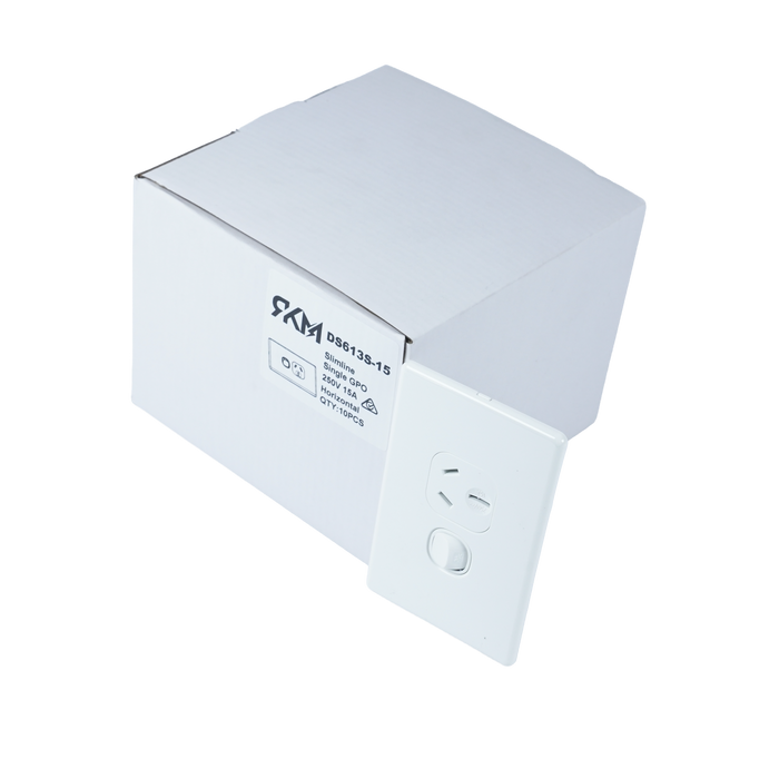 Slimline Single GPO 250V 10A